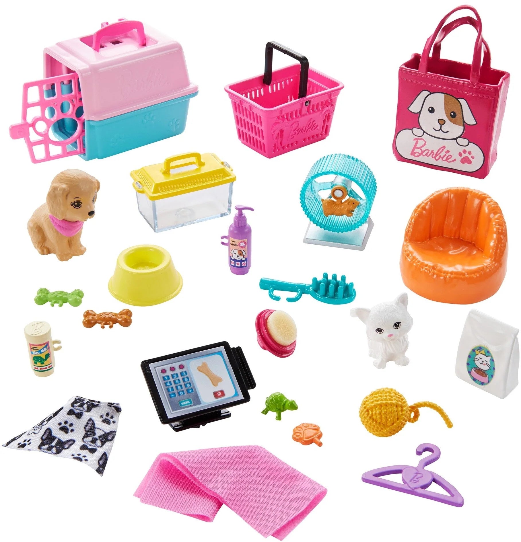 Barbie Doll and Pet Boutique Playset with 4 Pets and Accessories D63044
