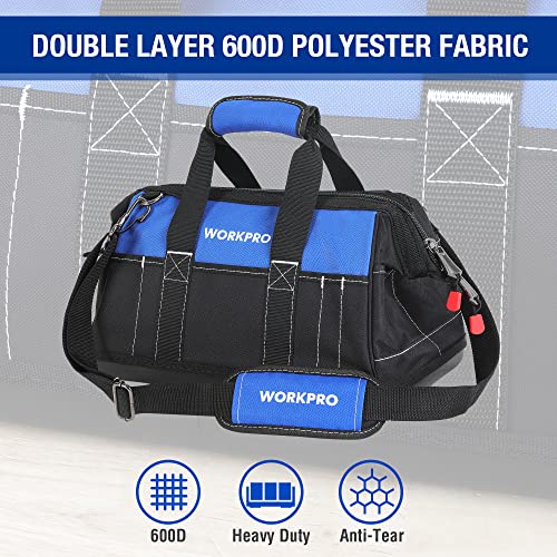 WORKPRO 16-inch Wide Mouth Tool Bag with Waterproof Molded Base K85487