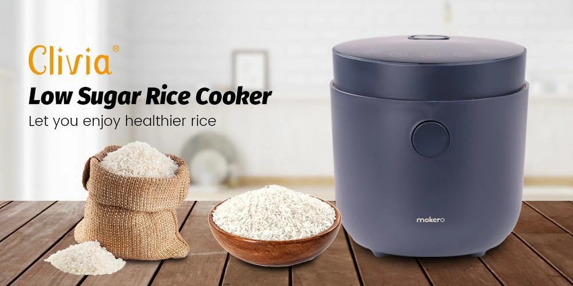 Mii Low Sugar Rice Cooker 2L Stainless Steel O464