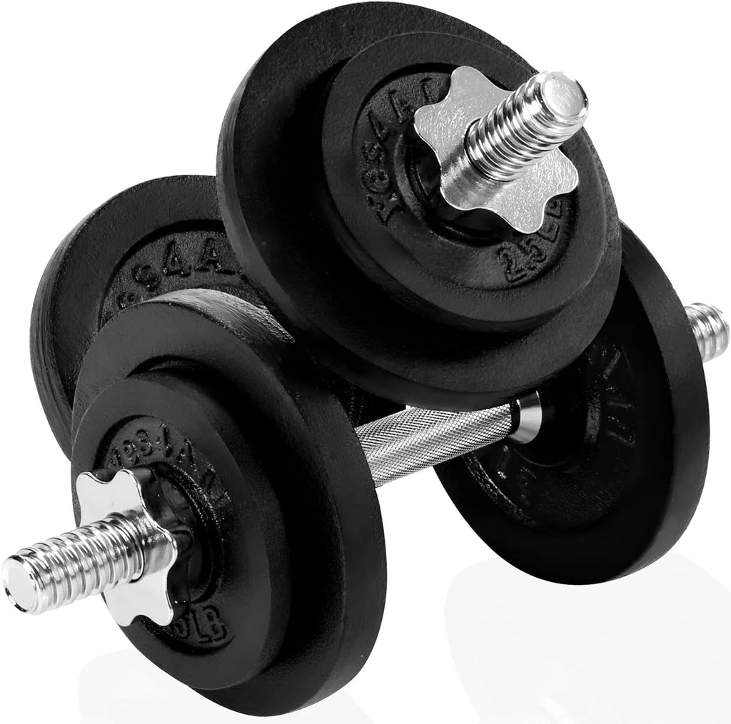 Yes4All 60 lbs Adjustable Dumbbell Set, Cast Iron Pair G3731