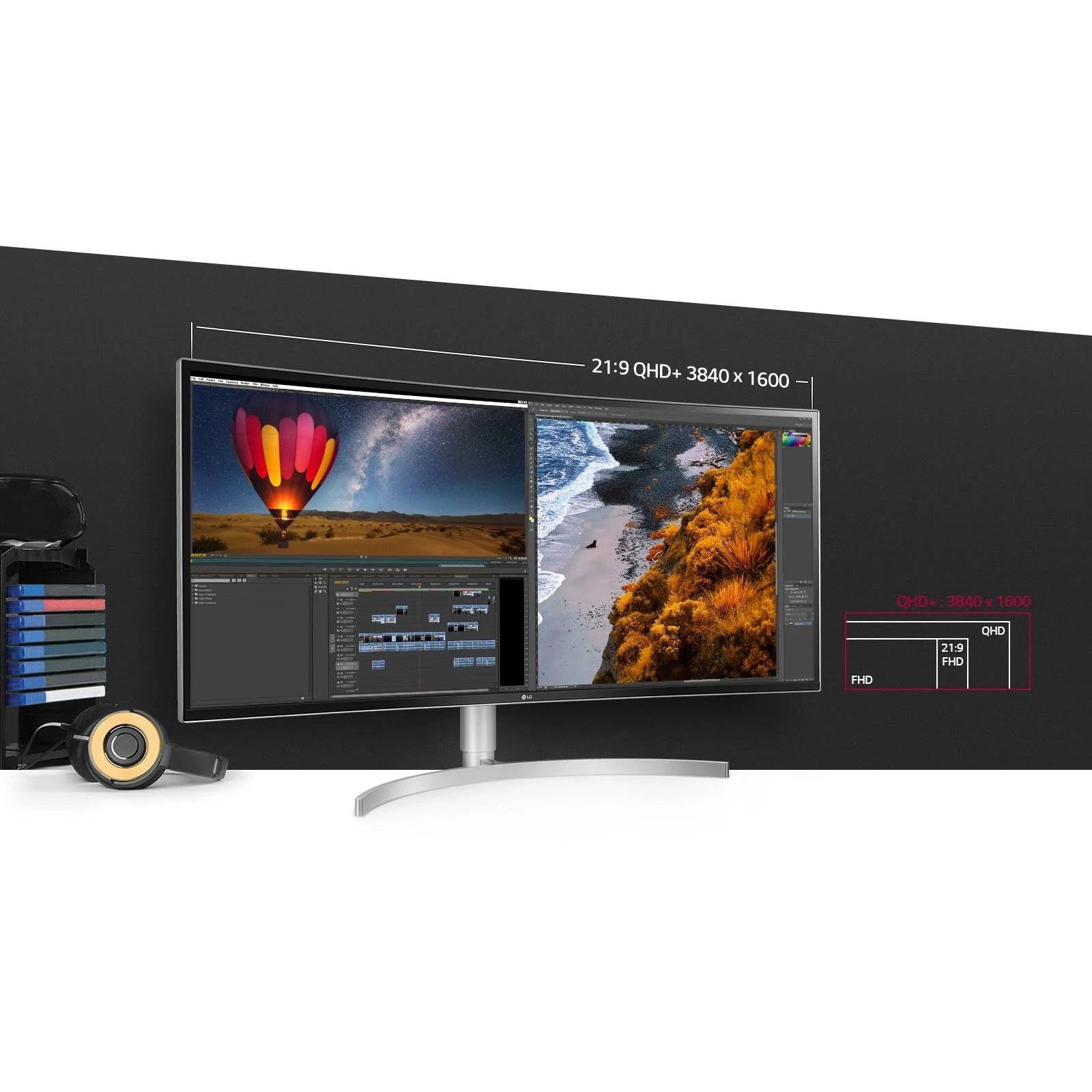 LG 38BK95C-W 38" Curved IPS LED Monitor WQHD 21:9 Y773