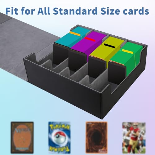 Trading Card Storage Box 4-Row Holder for MTG, Pokemon, YUGIOH S705