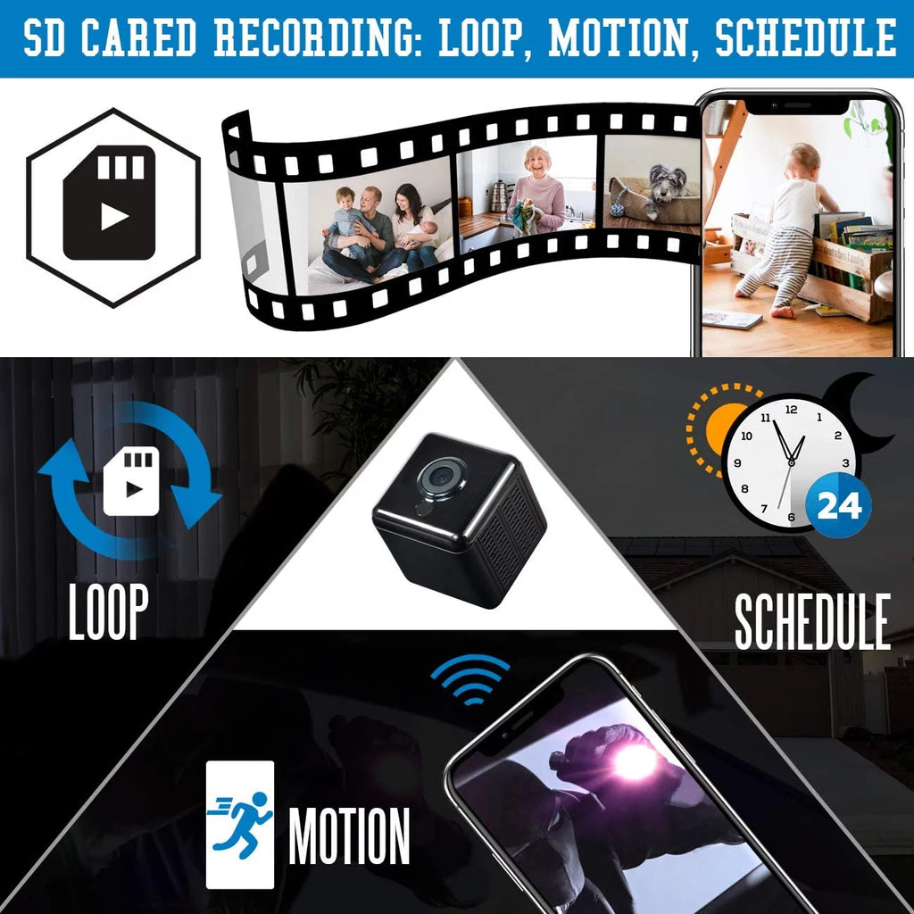 Mini Camera 1080P Nanny Cam with Night Vision and Motion Detection W193465