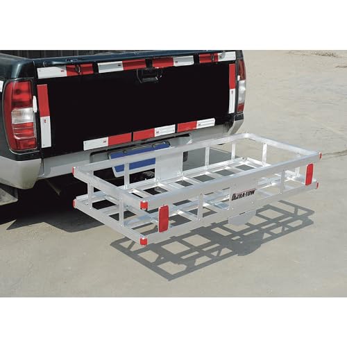 Ultra-Tow Aluminum Hitch Cargo Carrier 500-Lb Capacity Silver I1499