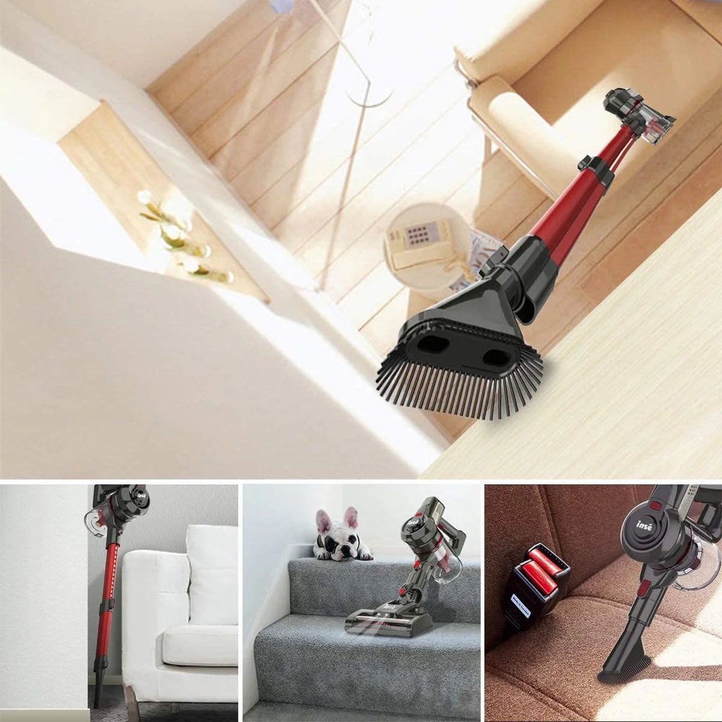 INSE Cordless Vacuum Cleaner, 6-in-1 Rechargeable Stick Vacuum for Home C315