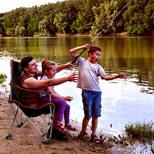 YSSOA Removable Footrest Reclining Camping Chair, Black J500901