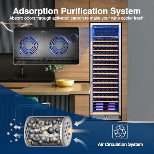 Electric Humidor Cabinet 35L with Digital LED Screen and Humidity Control C6096