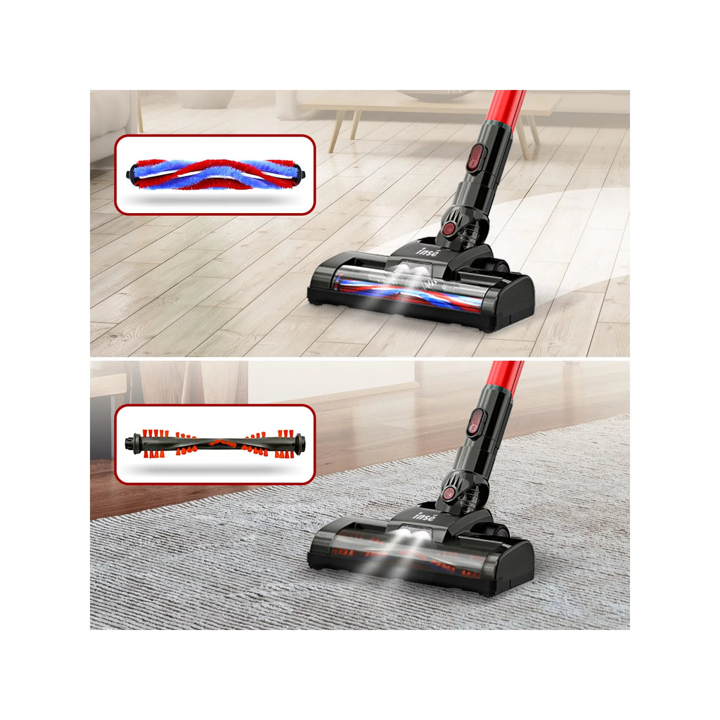 INSE Cordless Vacuum Cleaner, 6-in-1 Rechargeable Stick Vacuum for Home C315