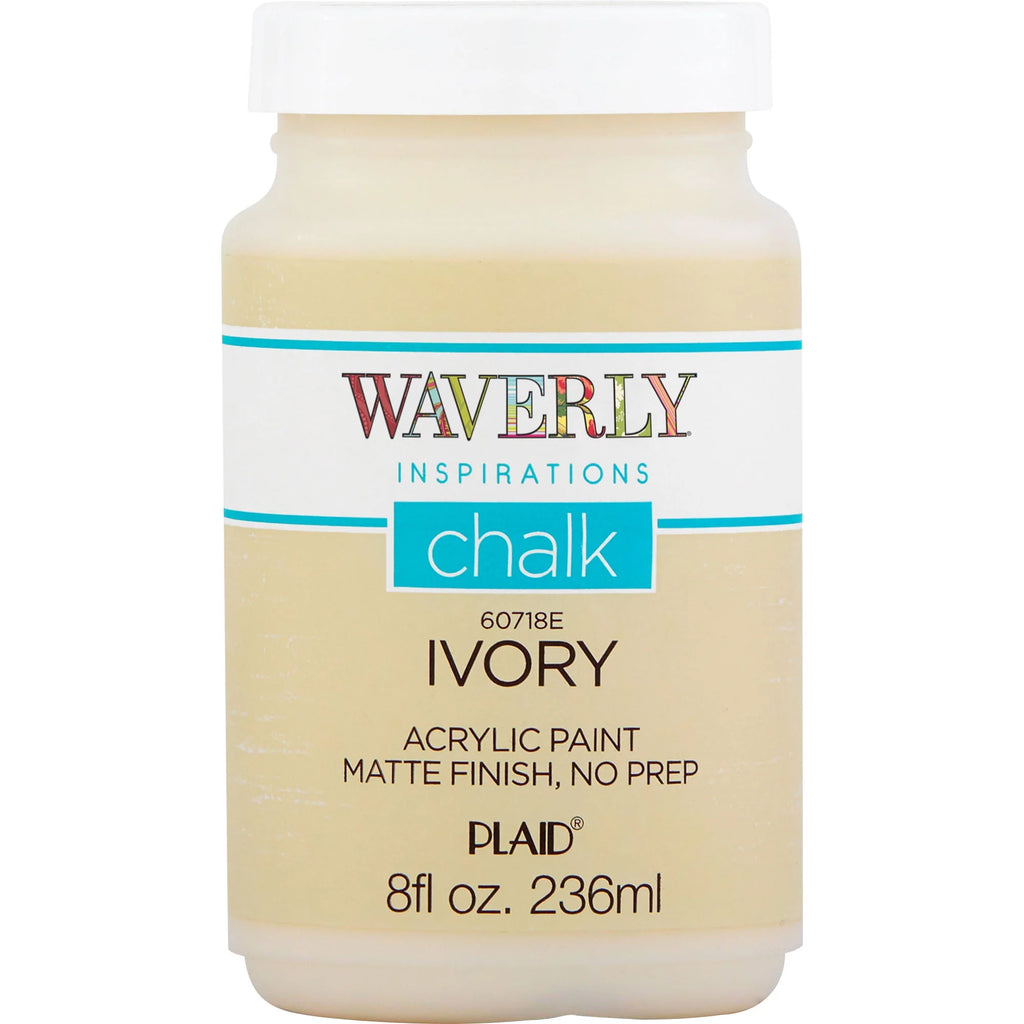 Waverly Inspirations Chalk Paint, Ultra Matte, White, 8 fl oz N9170