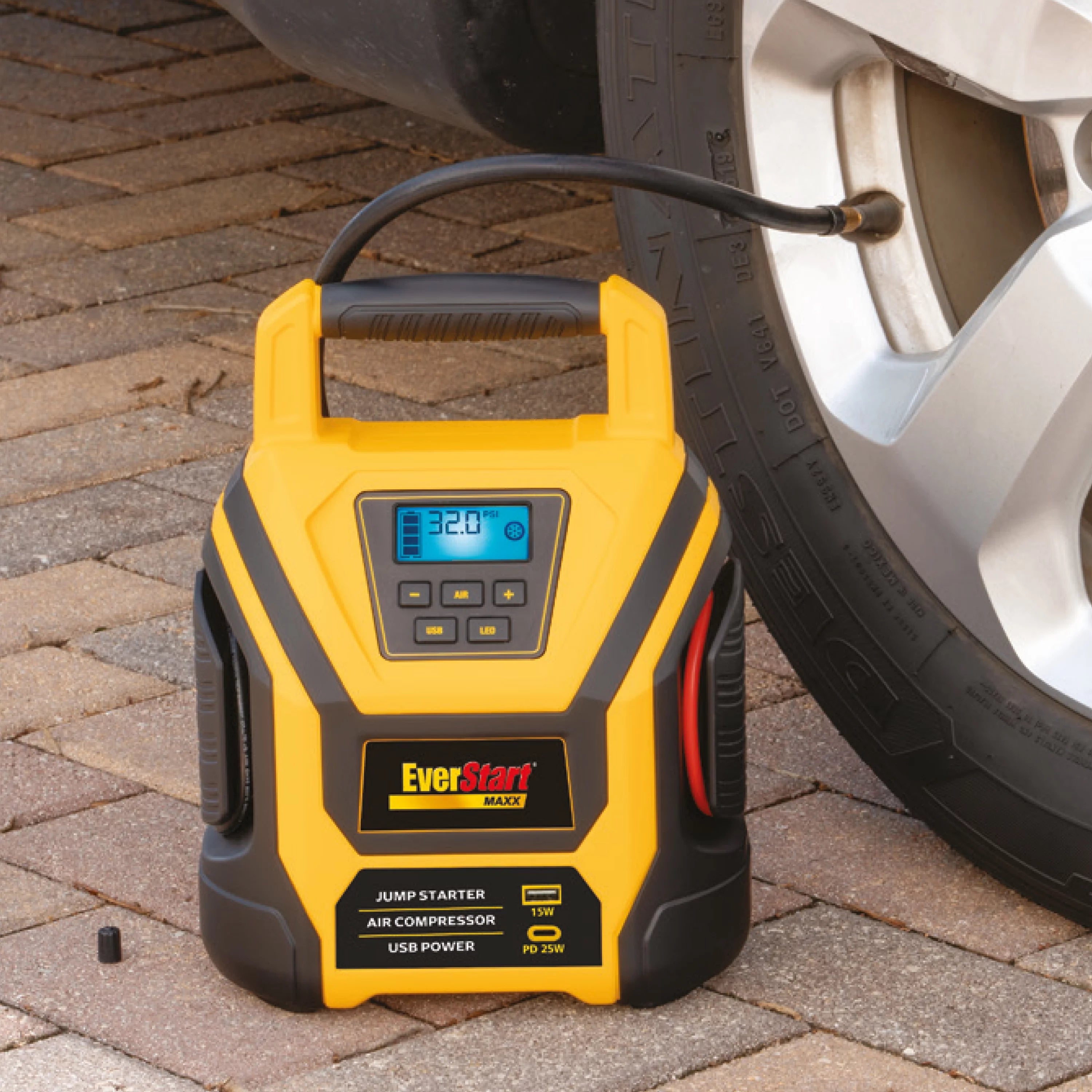 EverStart 1600 Amp Lithium Jump Starter with Air Compressor H167