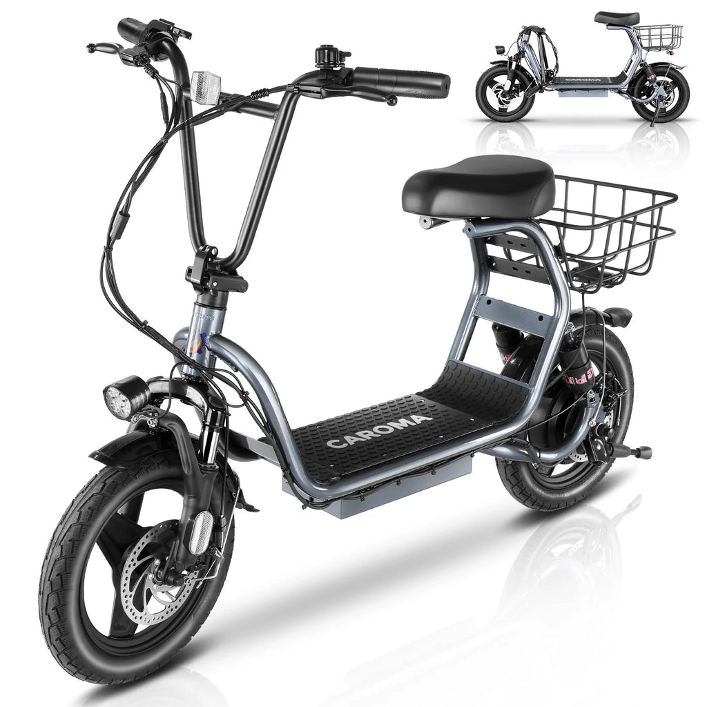 Caroma 500W Electric Scooter with Seat for Adult, 14 inch, 20 MPH F719250