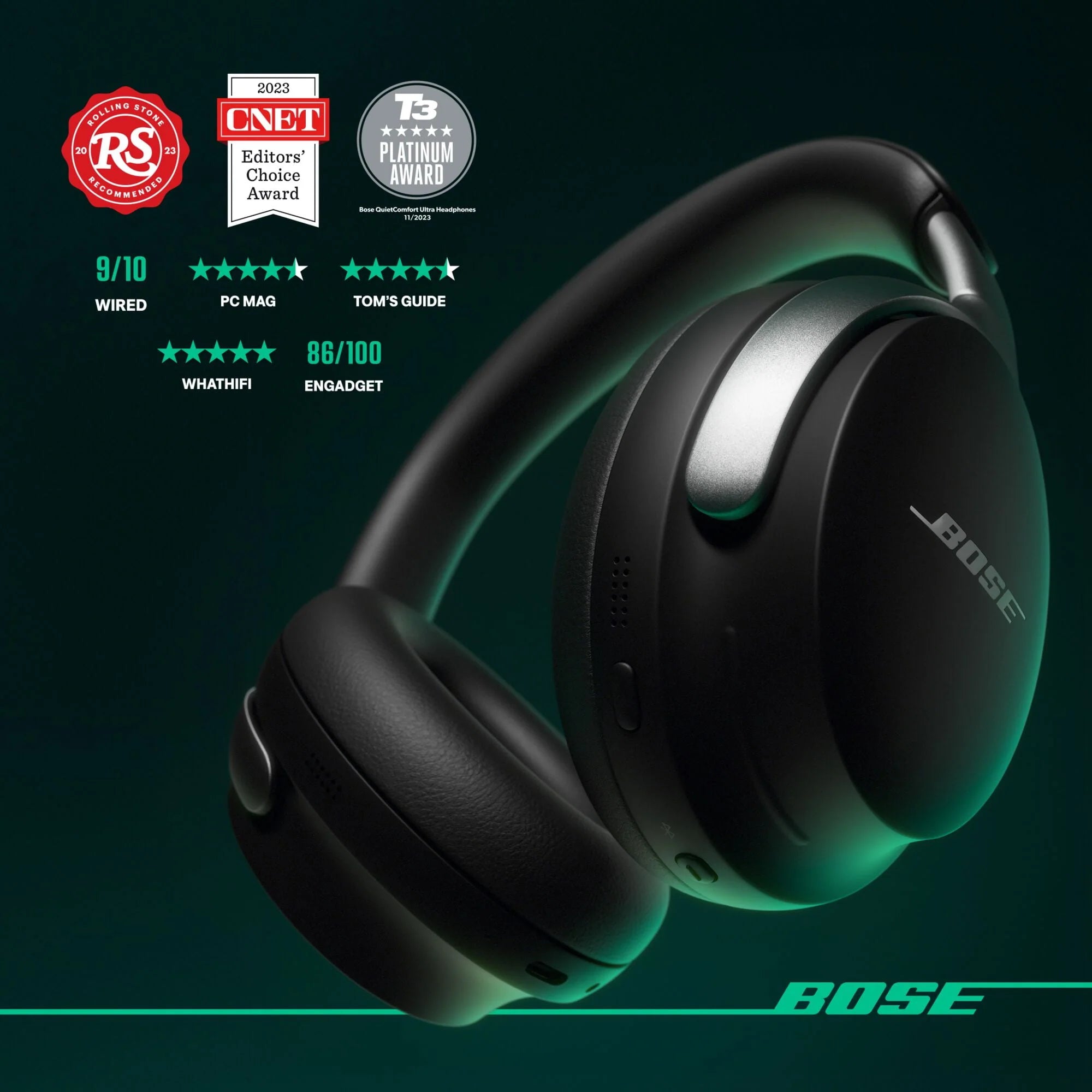 Bose QuietComfort Ultra Wireless Noise Cancelling Headphones, Black H778