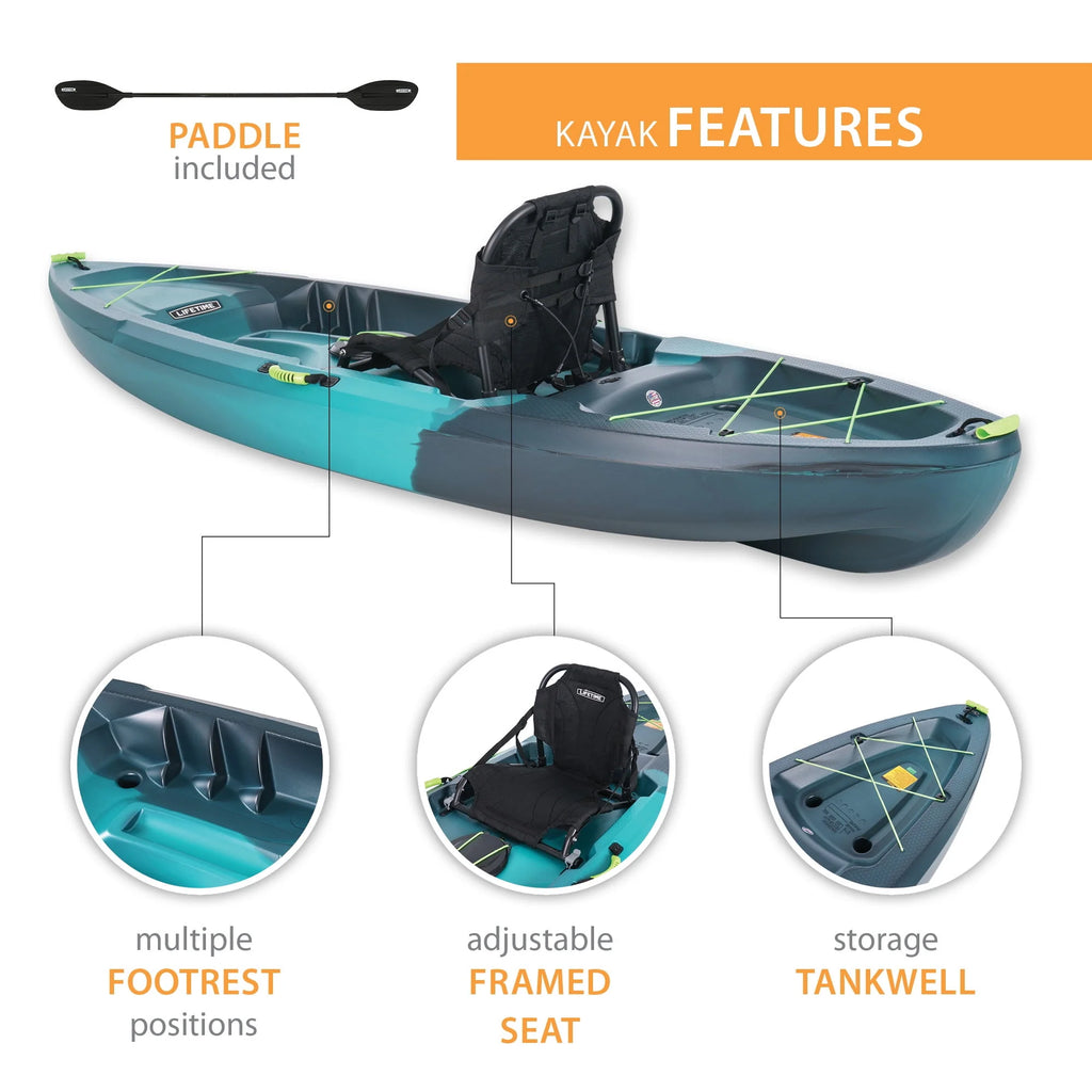 Lifetime Tahoma Pro 123 inch Sit-on-Top Kayak, Aurora Fusion V925304
