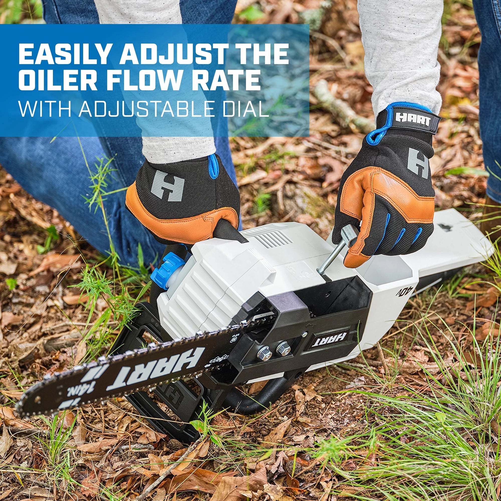 HART 40-Volt 14-inch Brushless Chainsaw Kit with 4.0Ah Battery S7085