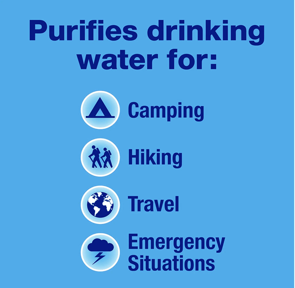 Potable Aqua Water Purification Tablets, 2 Bottles of 50 Count O370