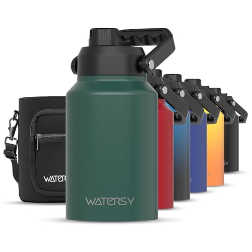 128oz Insulated Stainless Steel Water Bottle with Handle, Black W803