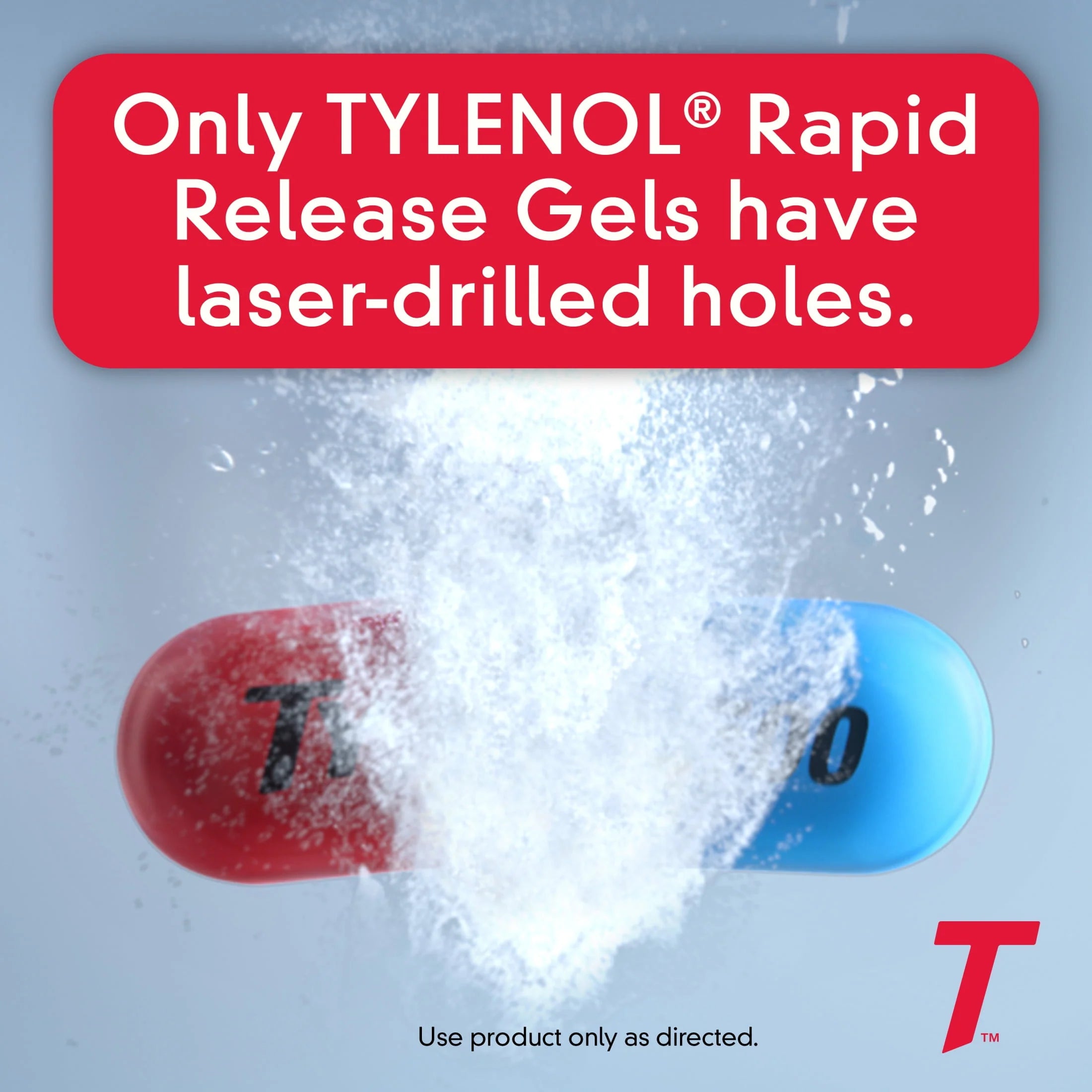 Tylenol Extra Strength Acetaminophen Rapid Release Gels, 100 ct H788
