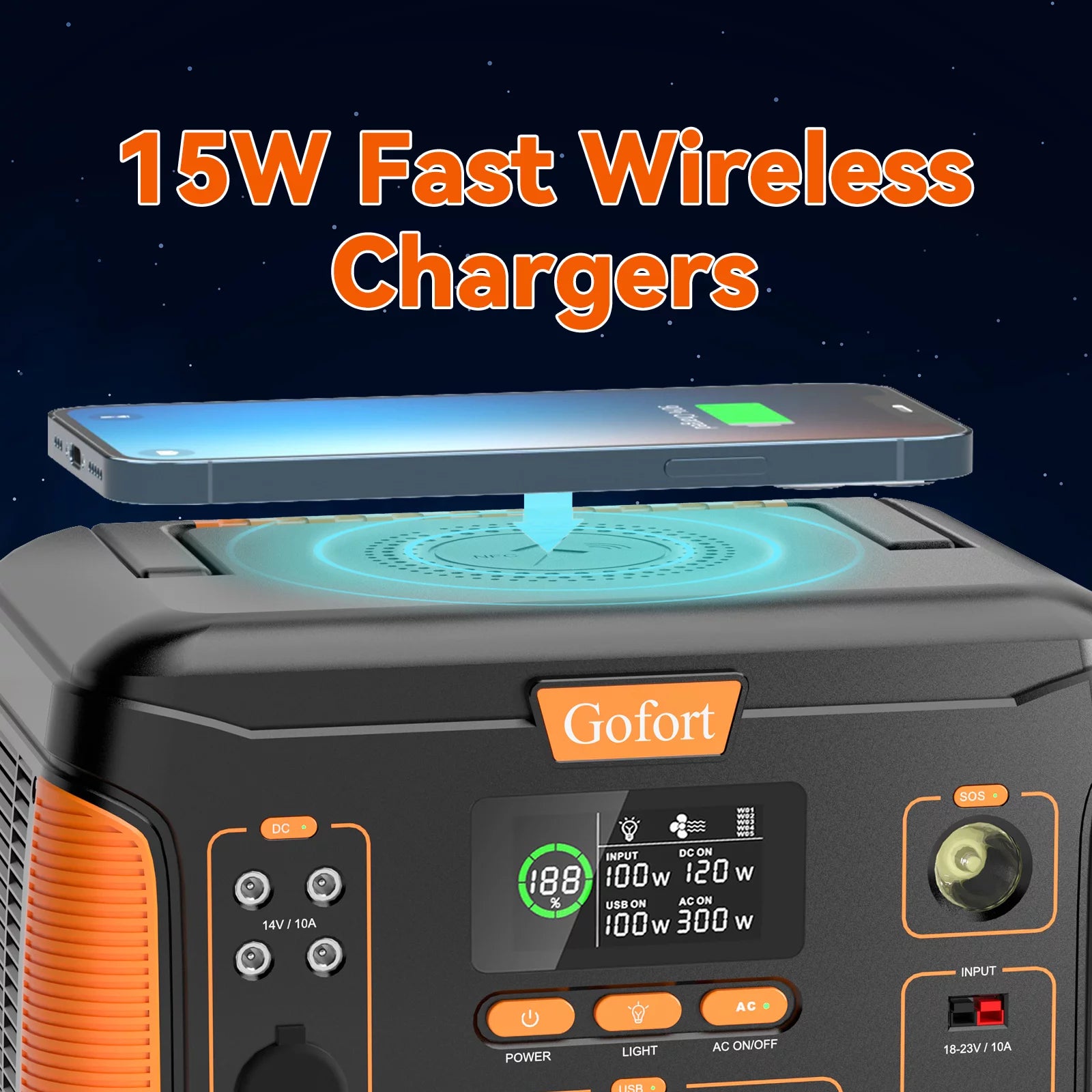 GOFORT Portable Power Station 932Wh 1000W Solar Generator for Home Outdoor RV Camping X305720