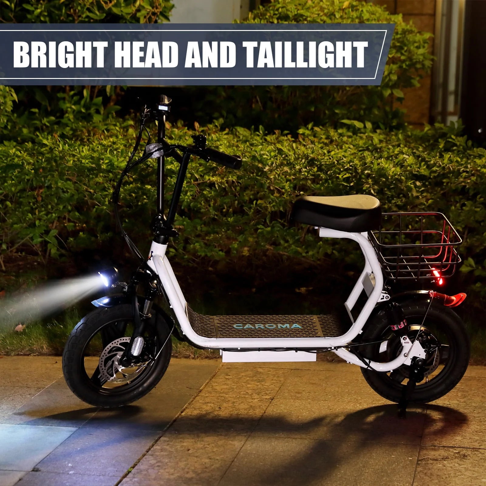 Caroma 500W Electric Scooter with Seat for Adult, 14 inch, 20 MPH F719250
