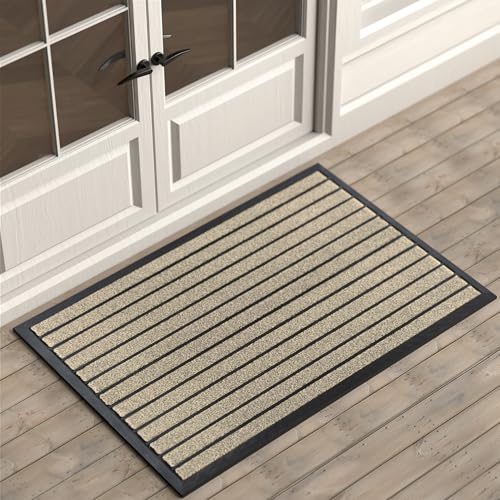 ubdyo Extra Durable Door Mat Non-Slip Outdoor Entrance 30" x 17" Bright Brown W5648