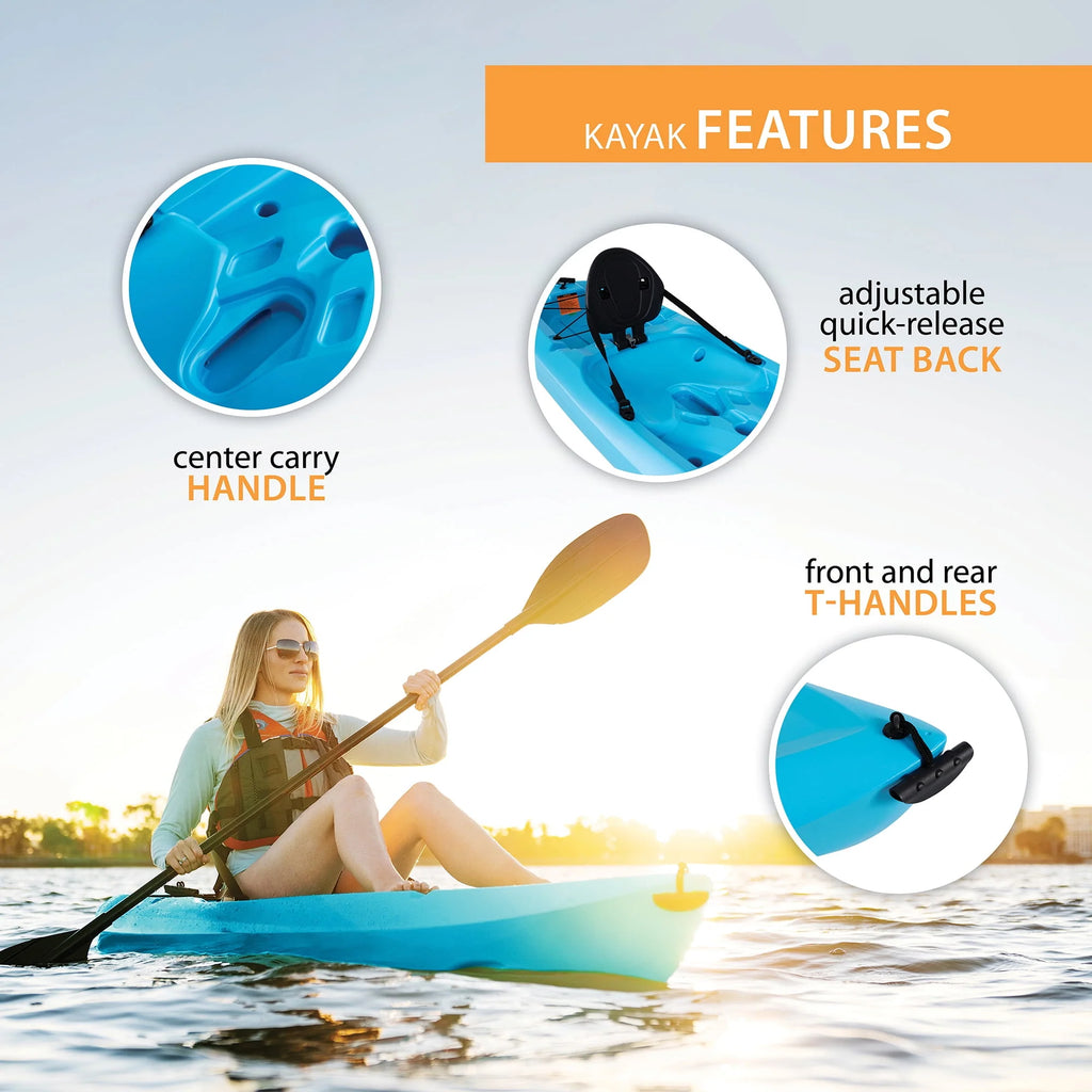 Lifetime Daylite 8 ft Sit-on-Top Kayak, Red H51700