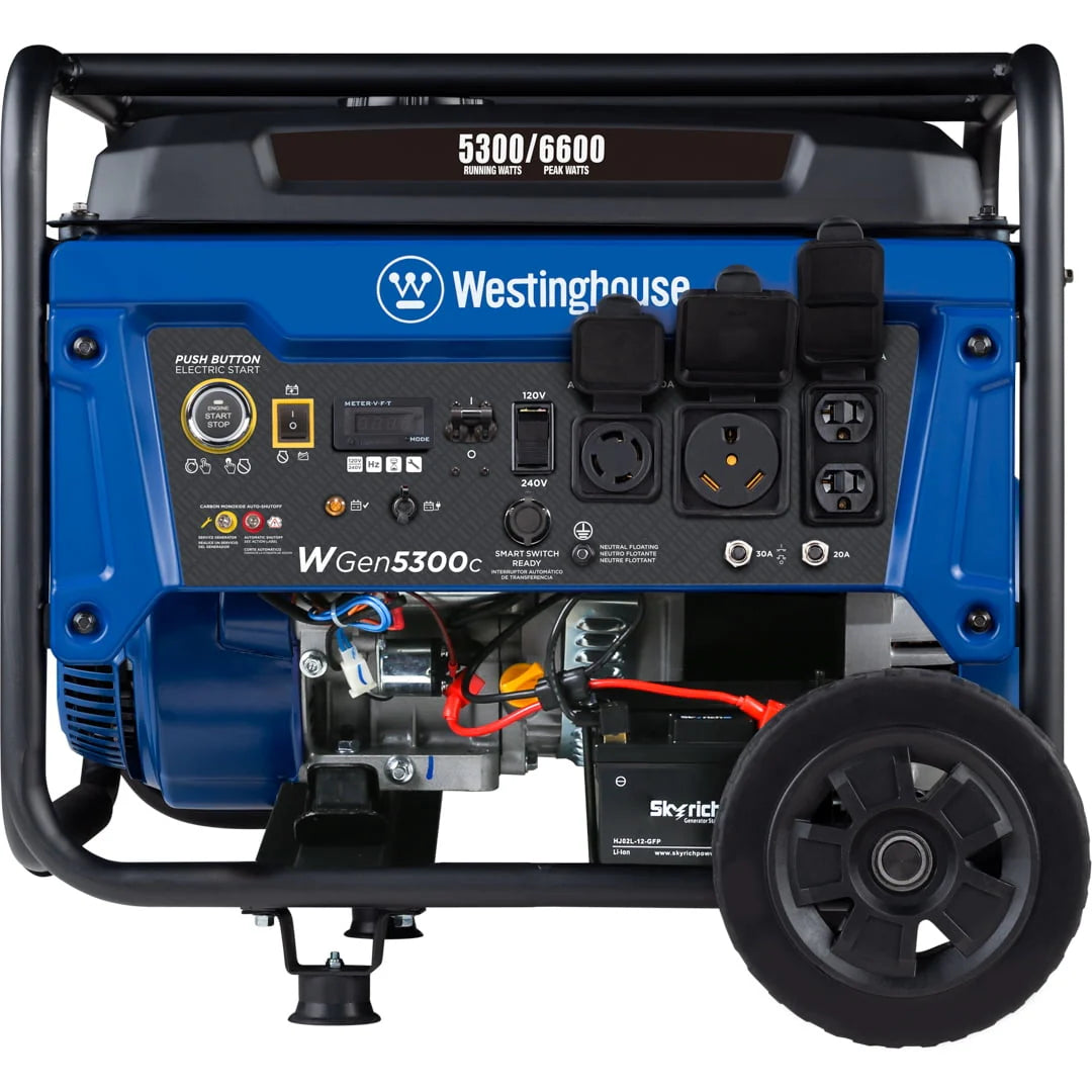 Westinghouse 6600 Peak Watt Gas Powered Portable Generator with Remote Electric Start Q913