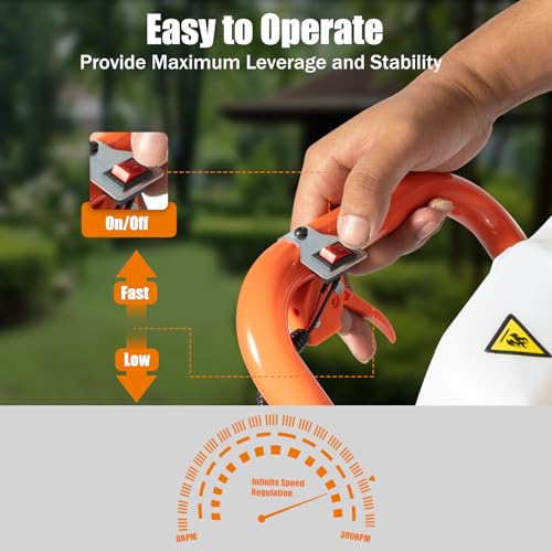 DYRABREST 52cc Gas Powered Earth Auger Post Hole Digger with 4/6/8 inch Bits K1897