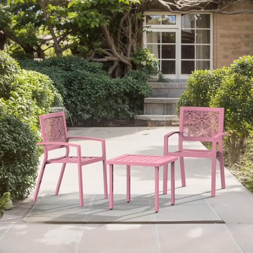 Peacock Blue Outdoor Bistro Set for 2 with Coffee Table R445