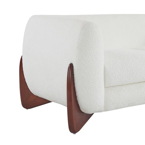 Christopher Knight Home Almab 82" Boucle 3-Seater Sofa, Wood Frame, Caramel Brown L227