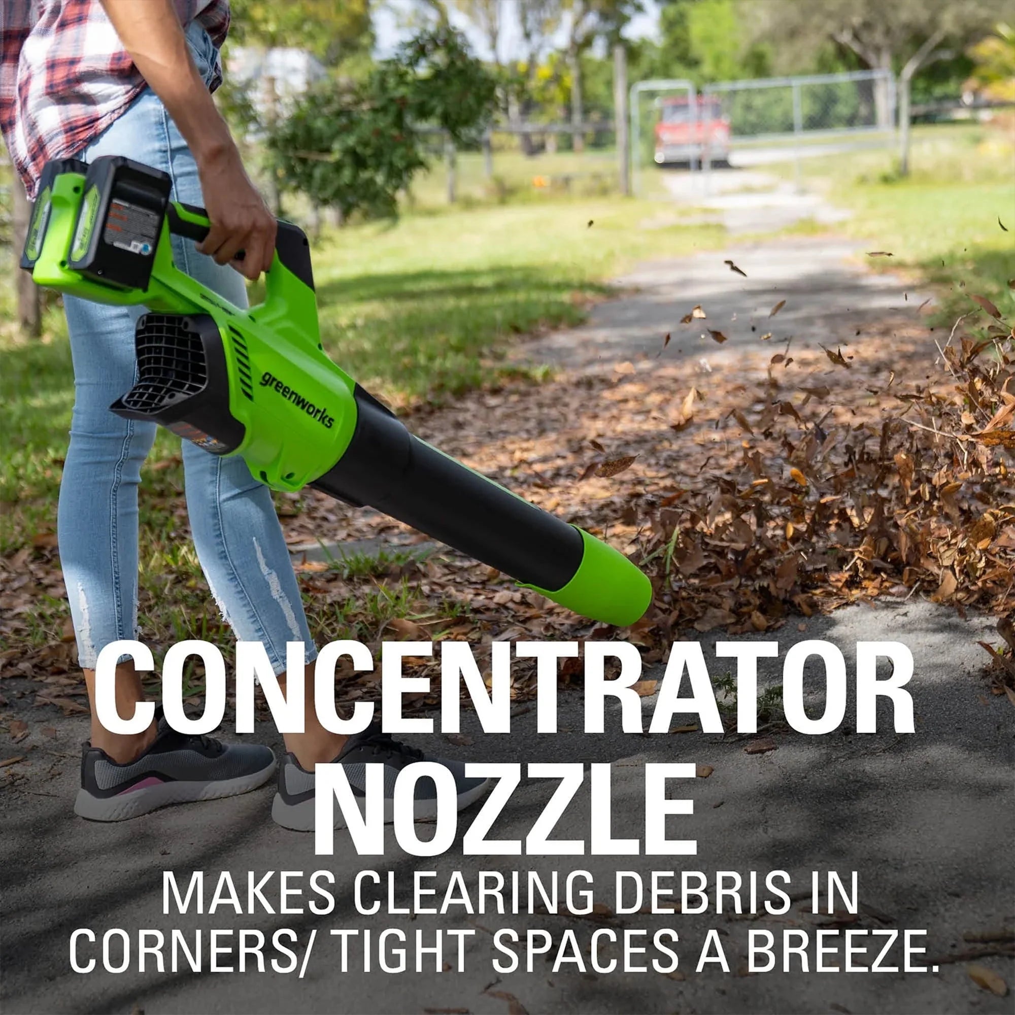 Greenworks 48V Brushless Leaf Blower 515CFM with 2.0Ah Batteries & Charger O7126