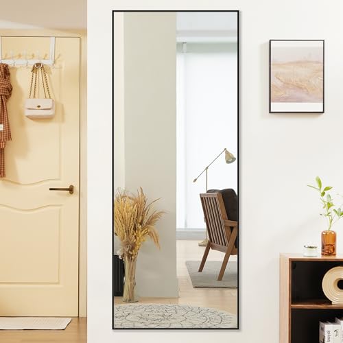 Sweetcrispy 64"x21" Arched Full Length Mirror, Standing or Leaning, Gold U4556