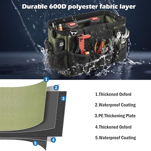 Heavy Duty 15 Inch Portable Tool Bag with Adjustable Shoulder Strap P216208