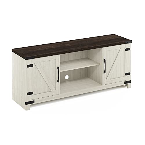 Furinno JAYA Large Entertainment Stand for TV Up to 55 Inch, French Oak Grey/Black V100781