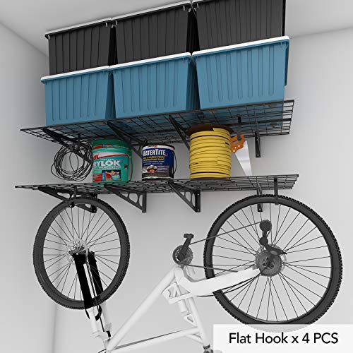 FLEXIMOUNTS 2-Pack 2x6ft Garage Wall Shelving Rack, Black C244838