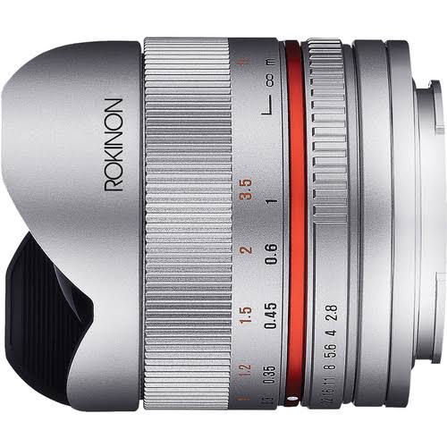 Rokinon 8mm f/2.8 UMC Fisheye Lens for Fujifilm X Mount, Silver G820