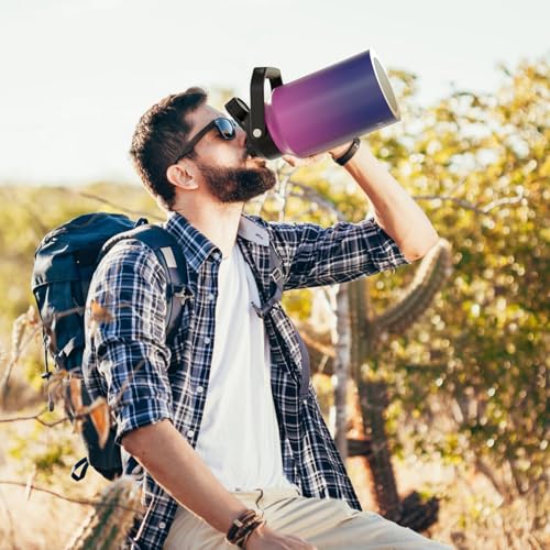 128oz Insulated Stainless Steel Water Bottle with Handle, Black W803