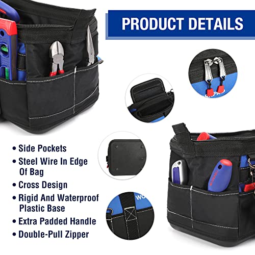 WORKPRO 16-inch Wide Mouth Tool Bag with Waterproof Molded Base K85487