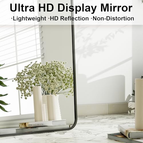 HARRITPURE 56" x 21" Rounded Full Length Floor Mirror with Aluminum Frame I85546