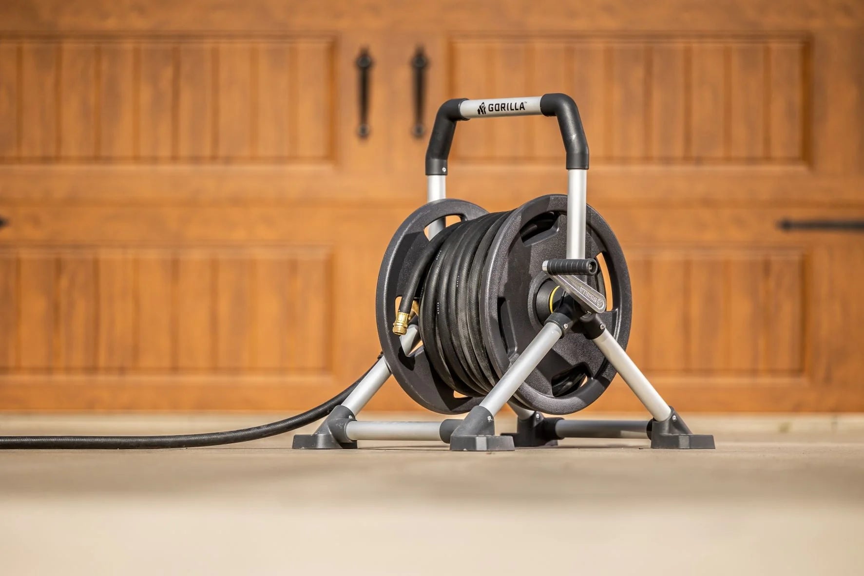 Gorilla 150 ft. Aluminum Zero-Rust Upright Hose Reel E14305