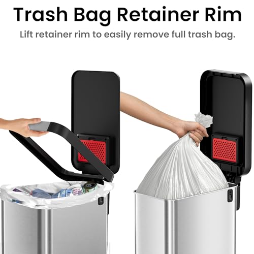 iTouchless 13 Gallon Sensor Trash Can 2.0 Stainless Steel W51921