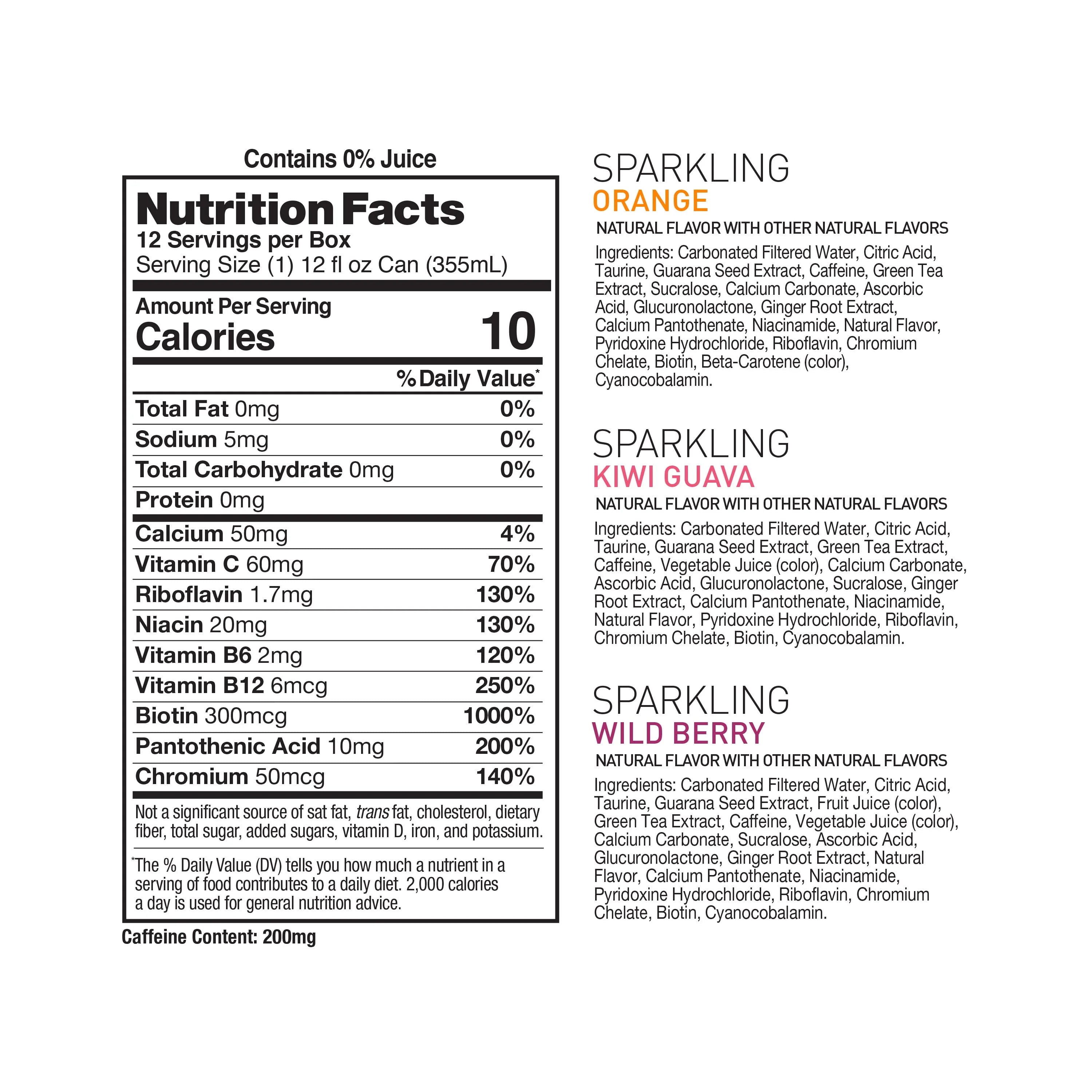 CELSIUS Sparkling Space Variety Pack, Functional Energy Drink, 12 fl oz, 12-Pack T823