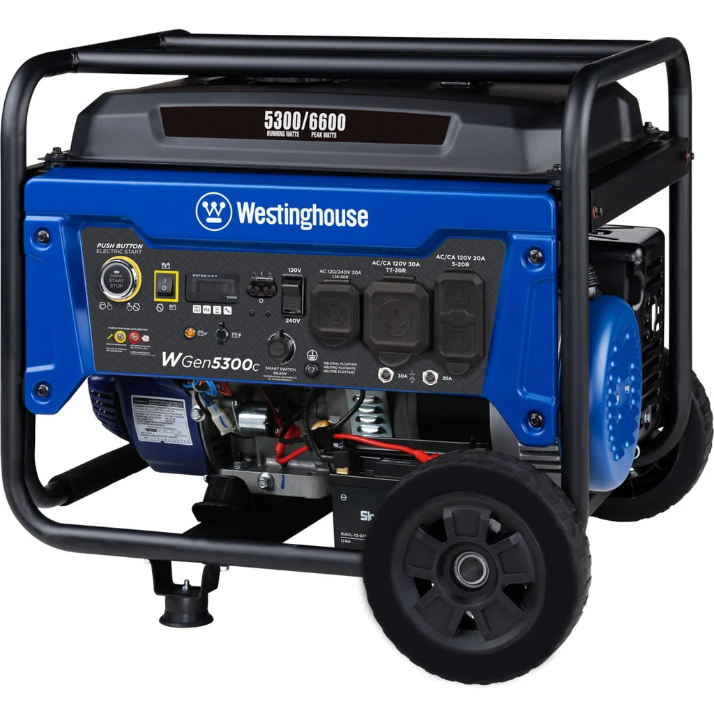 Westinghouse 6600 Peak Watt Gas Powered Portable Generator with Remote Electric Start Q913