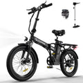 COLORWAY 20鈥漍3.0 Fat Tire Electric bicycles, Foldable Mountain Snow Beach Electric bike ebike with 500W/36V/12Ah Battery, Shimano 7-Speed e bicycle