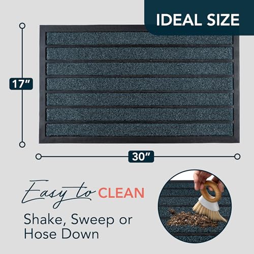 ubdyo Extra Durable Door Mat Non-Slip Outdoor Entrance 30" x 17" Bright Brown W5648