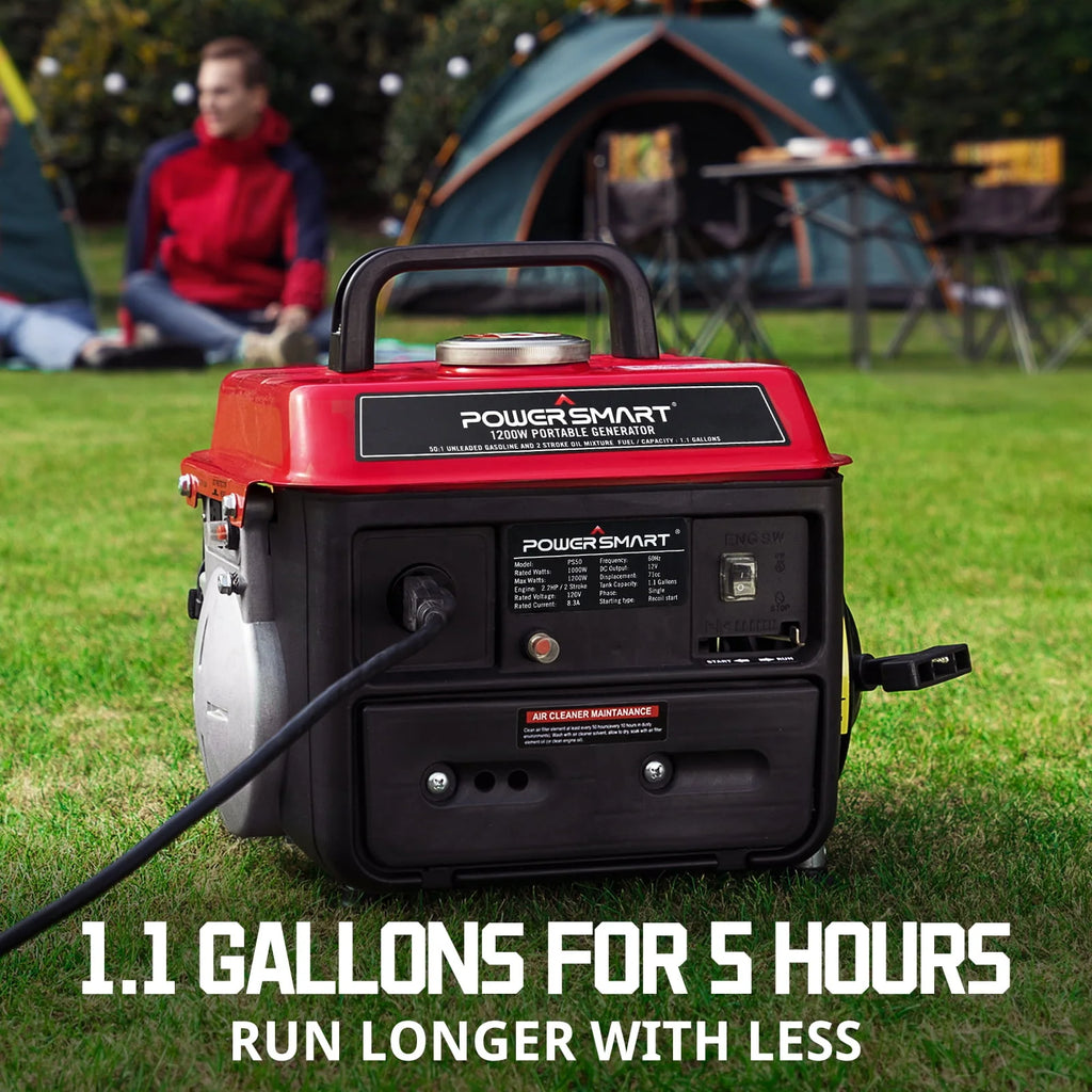 PowerSmart 1200W Portable Inverter Generator, Gas Powered W742
