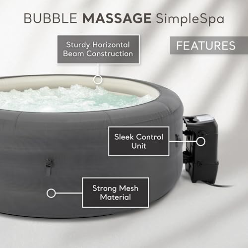 INTEX SimpleSpa Inflatable Hot Tub, 6 Person Jet Massage Spa with Pump and Cover S2086