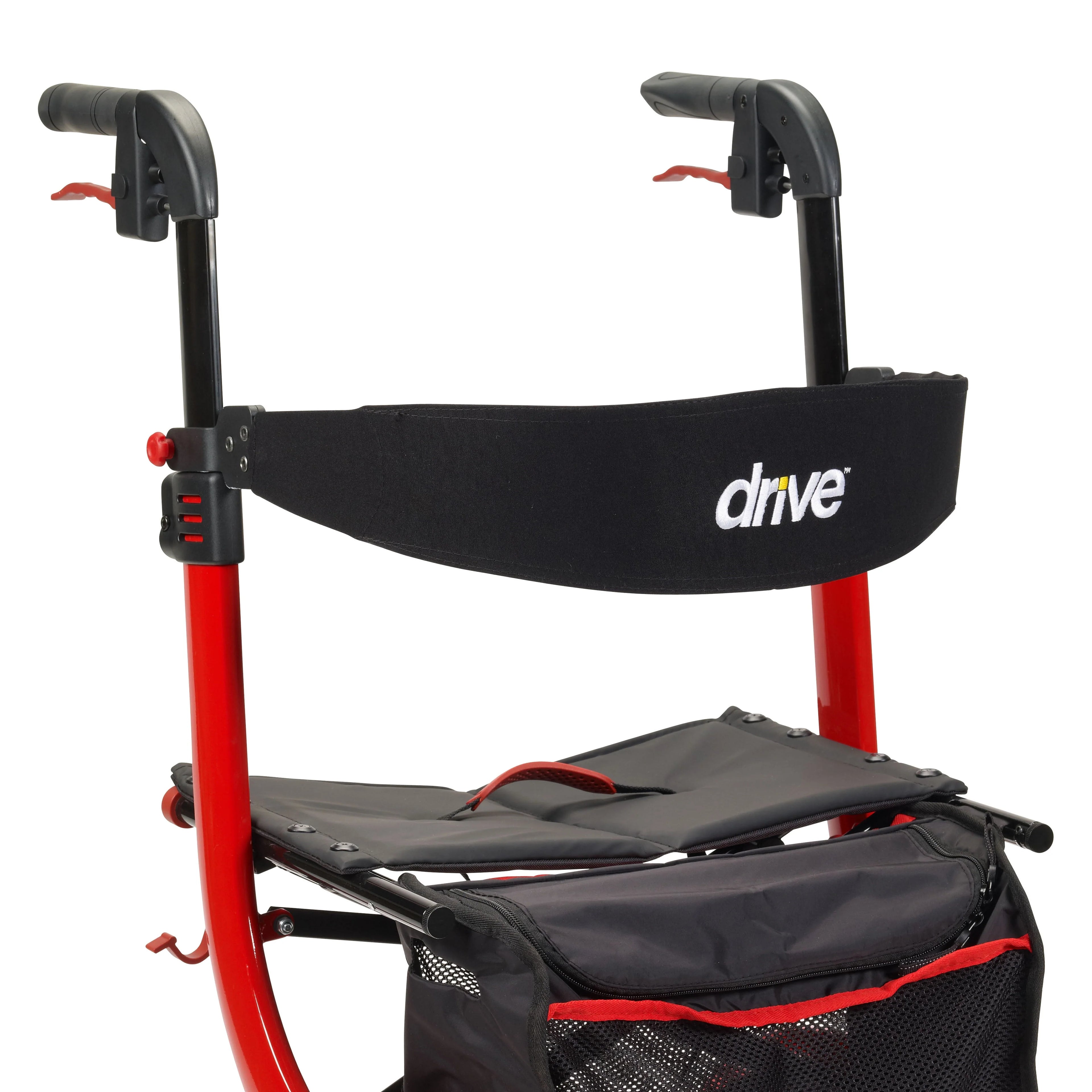 Drive Medical Nitro Euro Style Rollator Walker, Red P174003