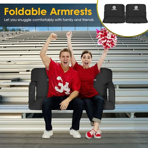 HOPERAN Heated Stadium Seat with Back Support, Portable for Outdoor Games P969611
