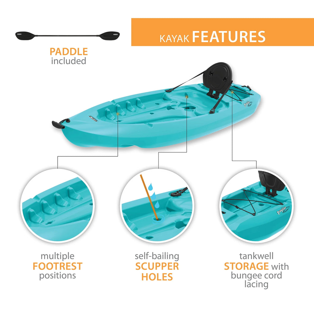 Lifetime Daylite 8 ft Sit-on-Top Kayak, Red H51700