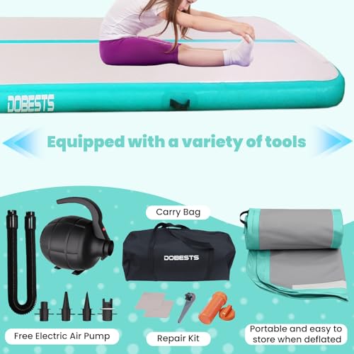 DOBESTS Inflatable Gymnastics Tumbling Mat with Pump G20525